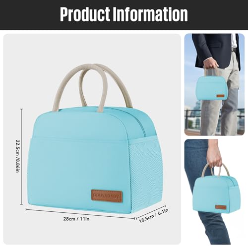 douyadady Lunch Bag WomenMen Lunch Box WomenMen blue - Image 3