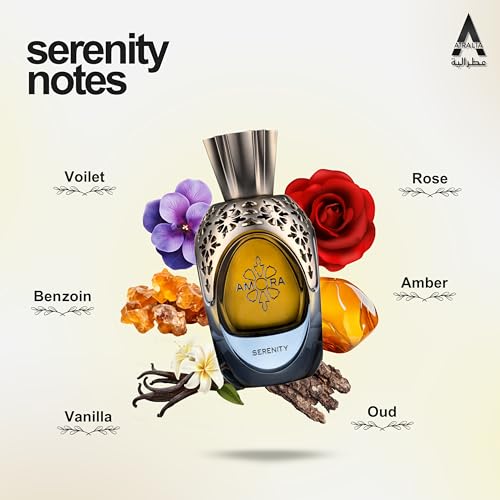 Atralia Amora Serenity Extrait De Parfum 100Ml 3.4Oz Unisex Fragrance - Luxury and Original Extrait de Parfum with notes of Violet, Rose, Oud and Vanilla - Image 4