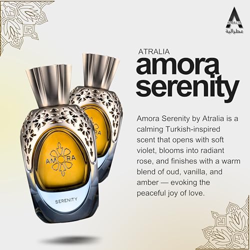 Atralia Amora Serenity Extrait De Parfum 100Ml 3.4Oz Unisex Fragrance - Luxury and Original Extrait de Parfum with notes of Violet, Rose, Oud and Vanilla - Image 3