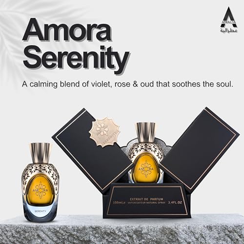 Atralia Amora Serenity Extrait De Parfum 100Ml 3.4Oz Unisex Fragrance - Luxury and Original Extrait de Parfum with notes of Violet, Rose, Oud and Vanilla - Image 2