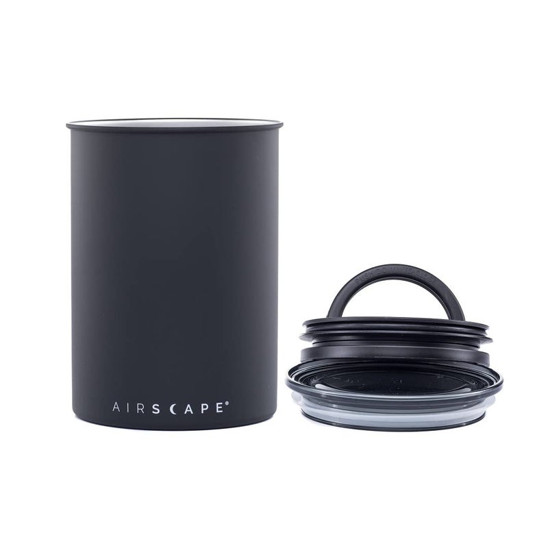 Planetary Design AirScape Planetary Design Stainless Steel Coffee Canister | Food Storage Container | US Patented Inner Plunger Lid REMOVES Excess Oxygen | Don't Buy airtight, Buy AIR-Less | (Medium, Matte Black)AirScape Planetary Design Stainless Steel Coffee Canister | Food Storage Container | US Patented Inner Plunger Lid REMOVES Excess Oxygen | Don't Buy airtight, Buy AIR-Less | (Medium, Matte Black) - Image 3