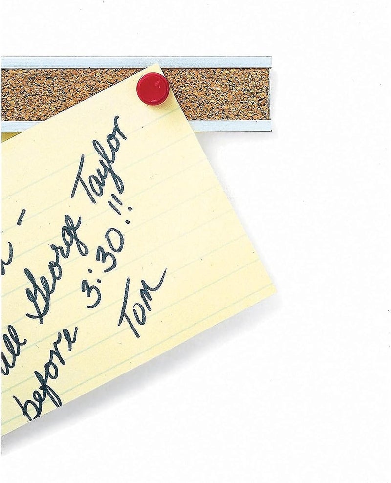 Quartet Bulletin Bar Strip Cork Board 48 x 1 Aluminum Frame Beige 2006 - Image 5