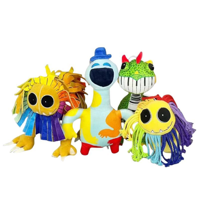 Plush Animal Toy Figures - Dinosaur, Lion, and Monster - Image 2