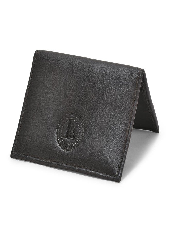 LB LEATHERBOSS Leatherboss Genuine Leather Small Slim Bifold Wallet | Credit, Debit, ID Card Holder | Compact & Stylish with Clear ID Windows | Gift for Men, Black - Image 1