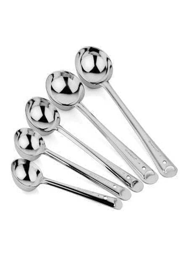 Damurhu Stainless Steel Dosa Laddle Size- 4 Set, 6 -Pieces, Silver - Image 2