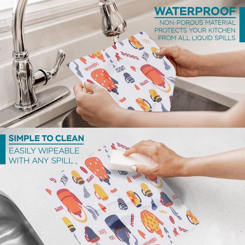 STYEVA Printed Anti-Slip Shelf Liner Mat Sheet for Drawers, Shelves, Tables, Cupboards, Fridge, Kitchen, Home, and Office - 45 CM X 5 M (Butter Paper-2) - Image 5