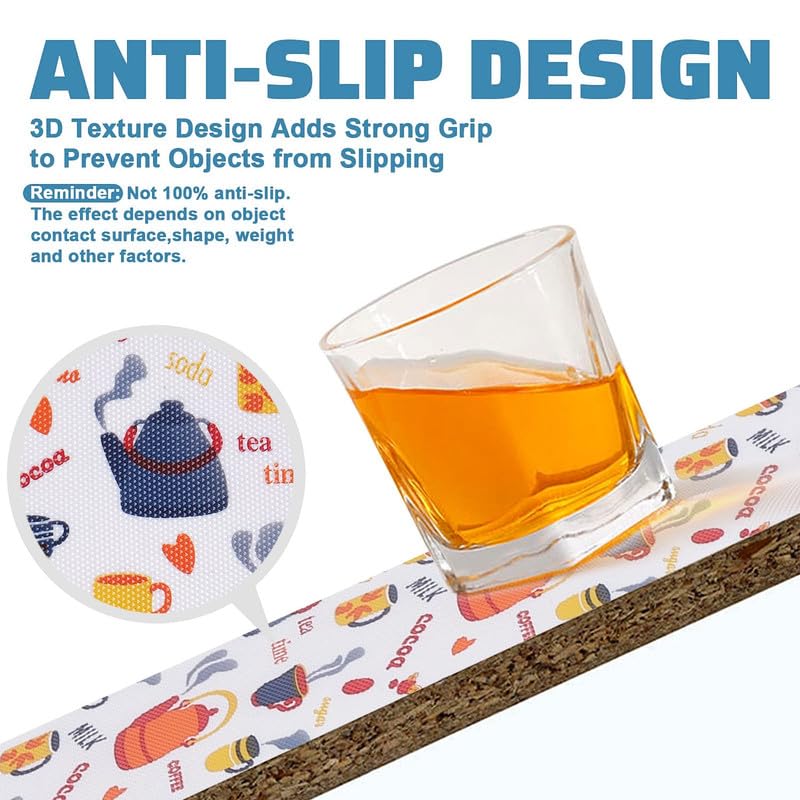 STYEVA Printed Anti-Slip Shelf Liner Mat Sheet for Drawers, Shelves, Tables, Cupboards, Fridge, Kitchen, Home, and Office - 45 CM X 5 M (Butter Paper-2) - Image 3