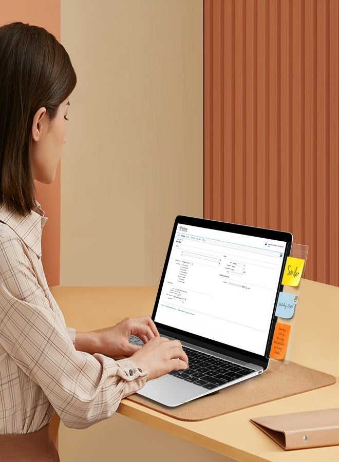 Yocoolfun 2pc 8" Laptop Notebook Memo Board Sticky Note Holder for 14"-17" Notebook PC Side Panels - Image 3