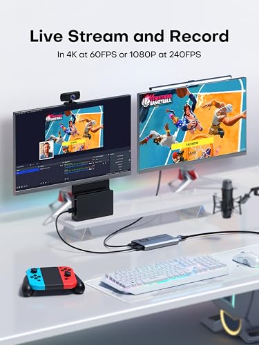 XIIXMASK Video Capture Card, USB 3.0 Capture Card 4K HDMI Loop-Out, 4K 60FPS/1080P 240FPS Video Game Capture for Works for PS5/Camera/PC/Streaming - Image 4
