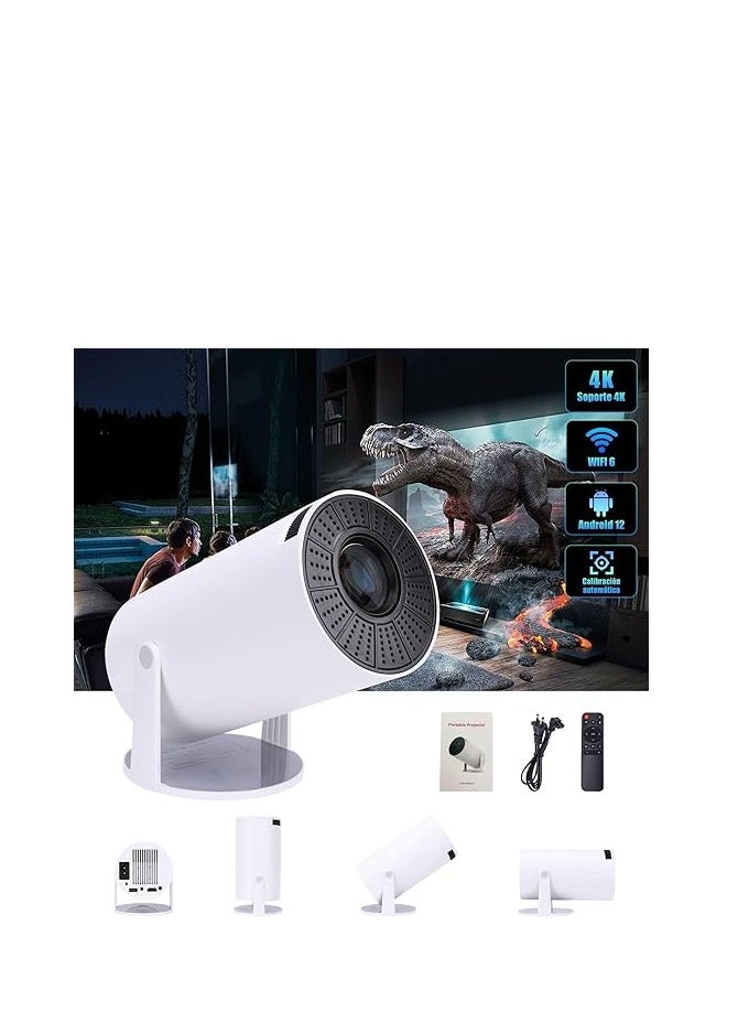 Generic Portable Mini Projector with Android 12, Support 1080P Full HD Projector 200ANSI, with WiFi 6 and Bluetooth 5.0 Projectors Home Theater, Outdoor Cinema Projector, Support Mobile Phone Projection  - Image 3
