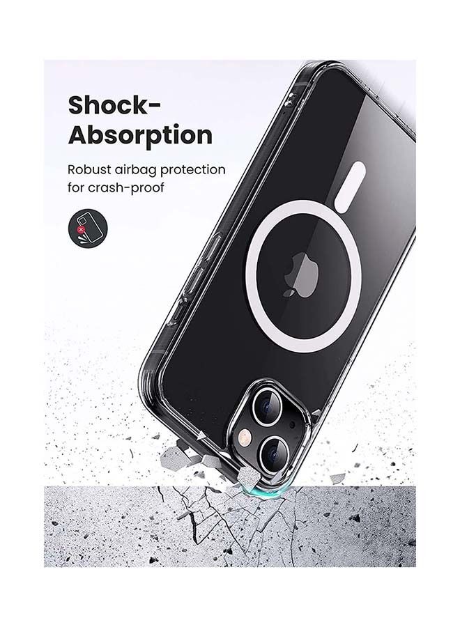 جراب Magsafe iPhone متوافق مع 13 قطعة شفافة مع امتصاص الصدمات ومضاد للخدش TPU فتحات دقيقة مناسبة لتصميم غطاء خلفي مغناطيسي كريستالي لحماية 6.1 بوصة في جميع الاتجاهات شفاف - Image 5