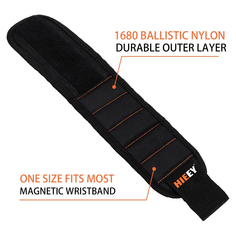 HIEEY 2 Pieces Magnetic Wristband for Holding Screws, Gifts for Men, Tool Belt Magnetic Wristband for Holding Screws, Cool Gadgets Christmas Gifts for Him Men Women Husband (Gift Box) - Image 3