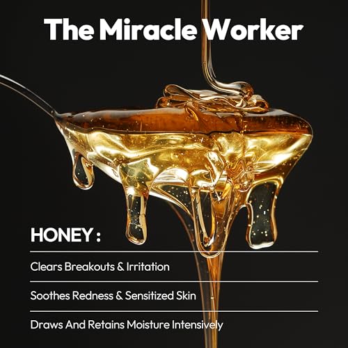 LAPCOS Honey Sheet Mask, Daily Face Mask with Hyaluronic Acid and Antioxidants to Hydrate and Tighten Dry Skin, Korean Beauty Favorite, 5-Pack - Image 2