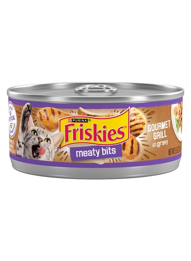 فريسكس طعام القطط الرطب Purina Friskies، Meaty Bits Gourmet Grill in Gravy - (عبوة من 24 علبة) 5.5 أونصة  - Image 1