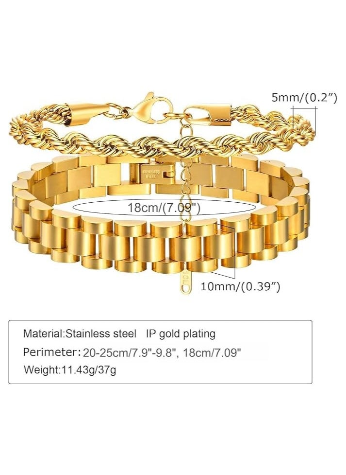 Fayrouz Jewellery Bracelets for Women, Gold Stackable Hoop Bracelets for Women, Stainless Steel Zirconia Tennis Bracelets  - Image 4