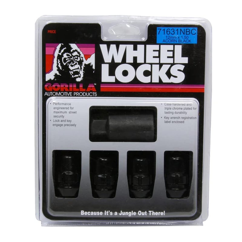 Gorilla Wheel Locks  Gloss Black for 19972019 C5 C6 C7 Z06 ZR1 Grand Sport Corvette Wheel Locks ONLY