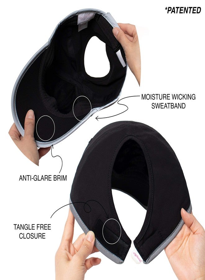 Ponyflo Performance Ponytail Running Hat - Ponytail Hats for Women - High Ponytail Hats for Women - Baseball Cap Women Black - Image 3