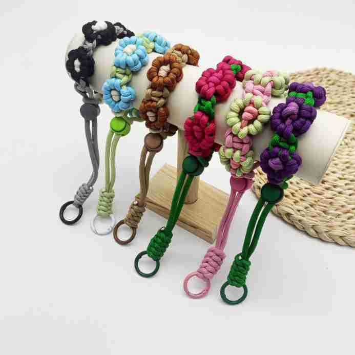 New ims small flower wrist strap lanyard anti-lost creative bracelet mobile phone lanyard portable lanyard dopamine contrast color tide - Image 5