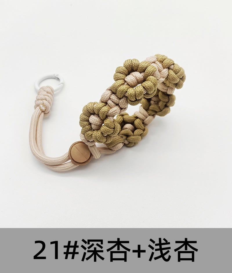 New ims small flower wrist strap lanyard anti-lost creative bracelet mobile phone lanyard portable lanyard dopamine contrast color tide - Image 1