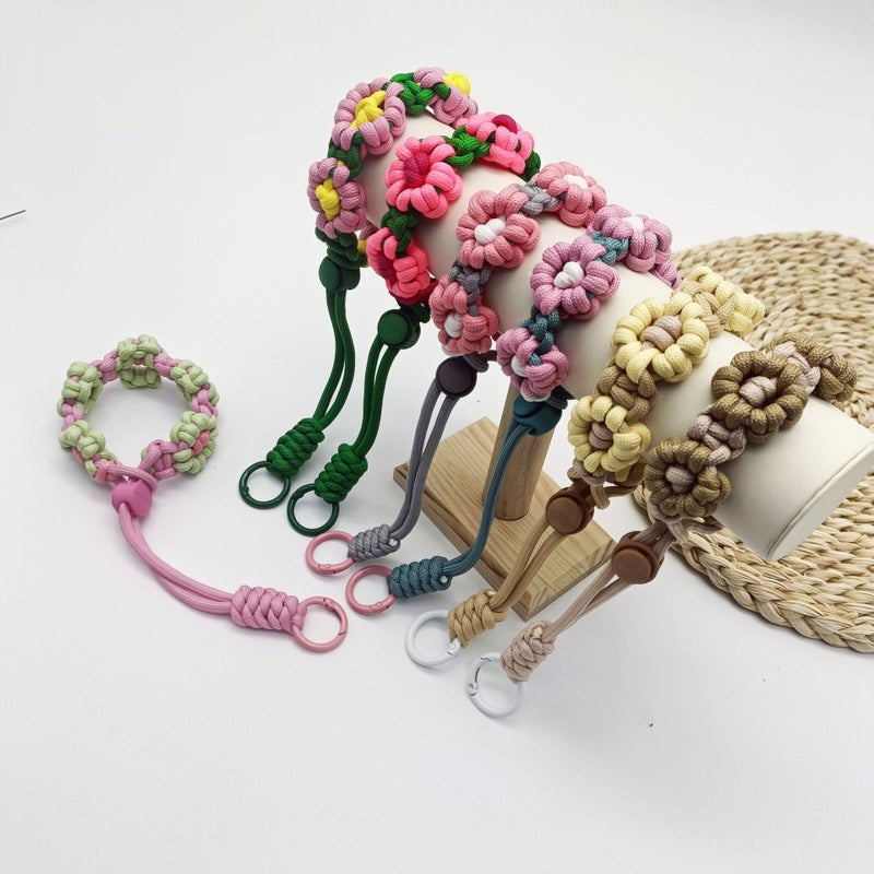 New ims small flower wrist strap lanyard anti-lost creative bracelet mobile phone lanyard portable lanyard dopamine contrast color tide - Image 3