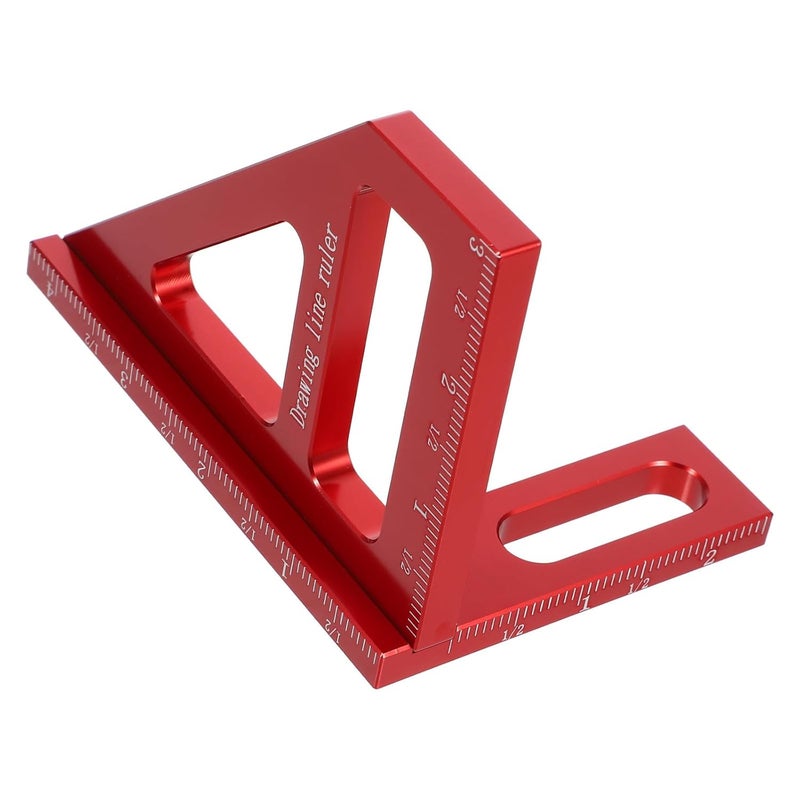 WOONEKY Multi-Angle Woodworking Triangle Ruler and 45/90 Degree Aluminum Square Measuring Tool with Imperial Scale for Carpentry and Construction Layout - Image 1