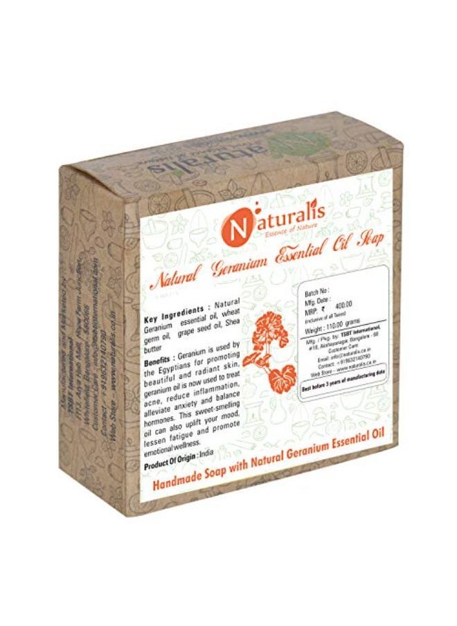 Naturalis - Handmade Soap With Natural Geranium Essential Oil- Antiacne & Radiant Skin - Image 1