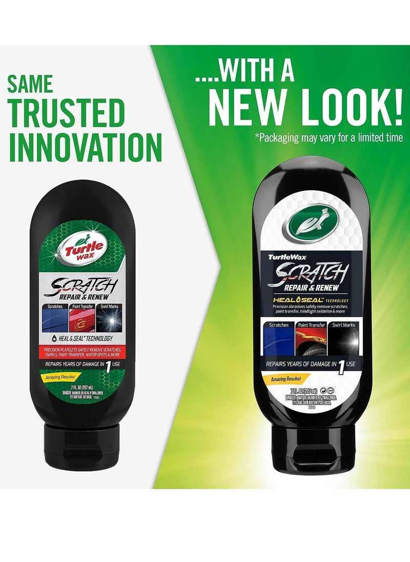 TurtleWax Scratch Repair & Renew 207ml – Heal & Seal Technology – Removes Scratches, Swirl Marks & Paint Transfer – Made in USA  - Image 2
