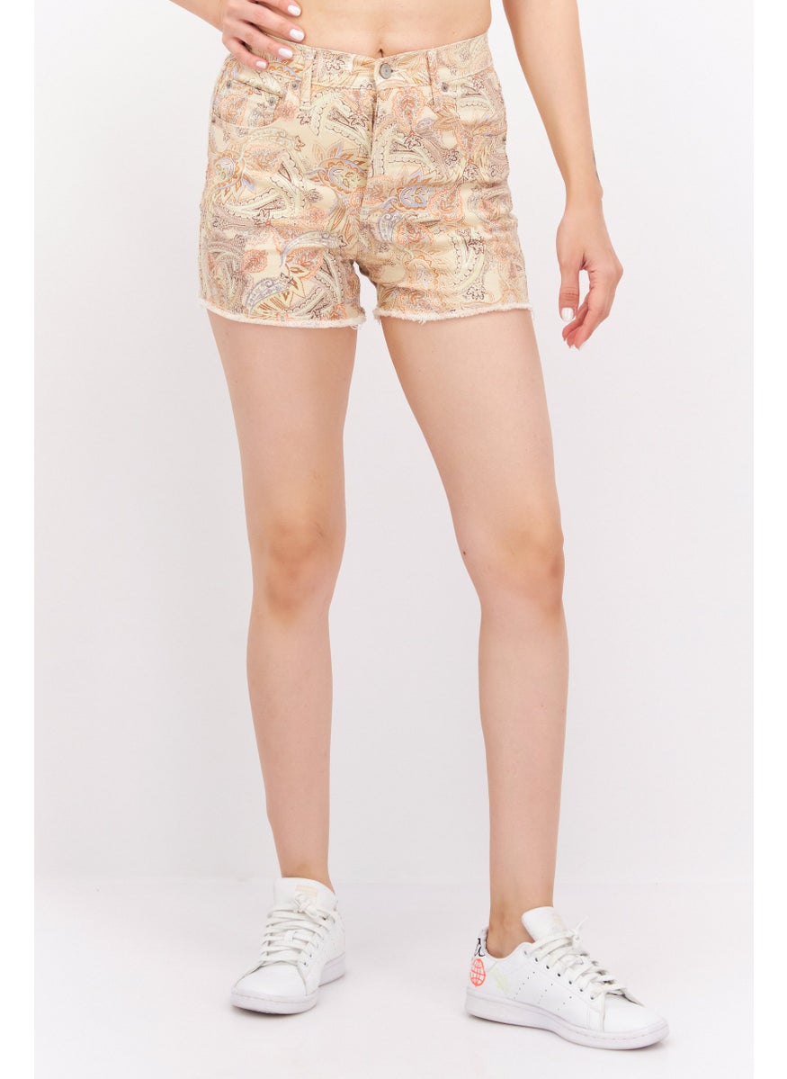 Women Allover Print Denim Short, Beige Combo - pzsku/ZEDEB33B8CD8235BA3A2FZ/45/_/1727187814/d07a34b4-92fe-4df1-9723-fd8f5e6bcfb4