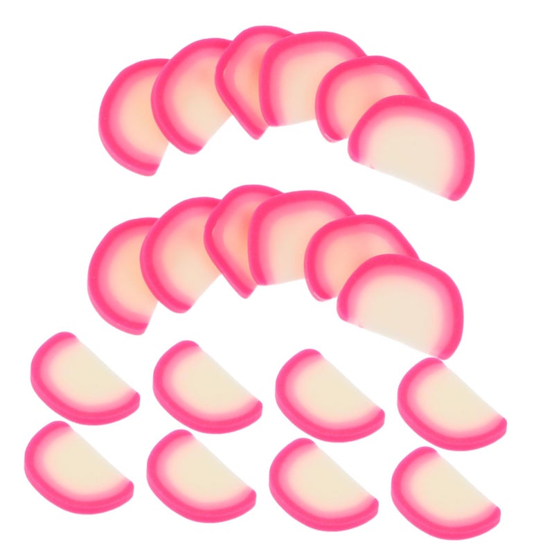 Lifelike Artificial Radish Slices 20pcs For Home Decor Photography DIY Craft - Image 2