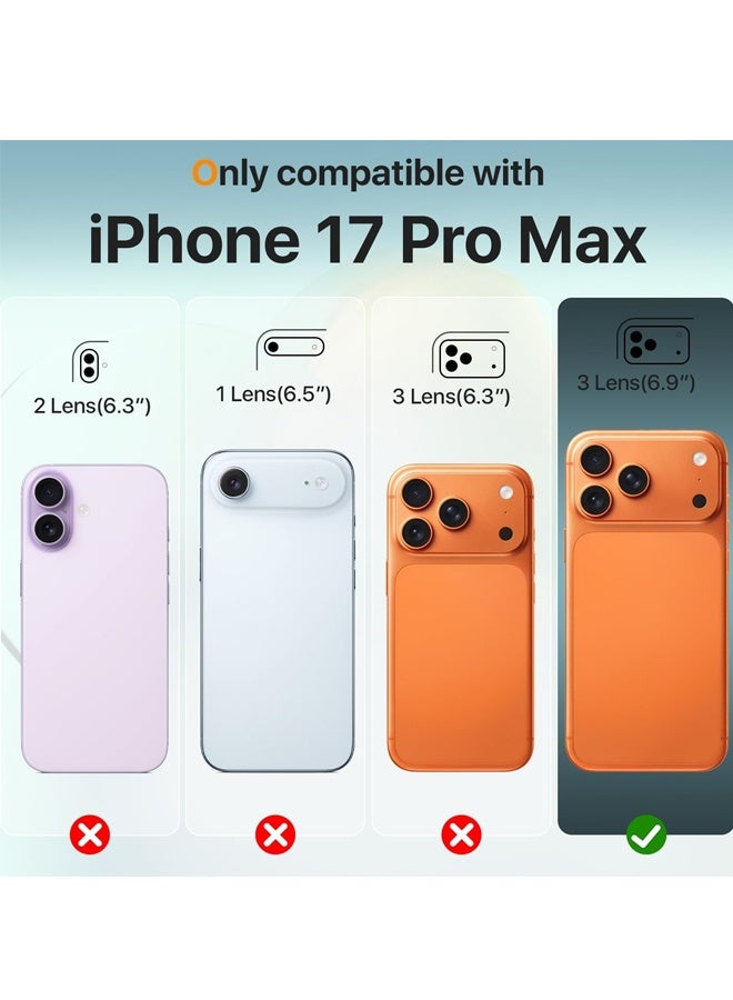 Magnetic for iPhone 17 Pro Max Case, Compatible with Magsafe, [with 1 Screen Protectors] [Full Camera Protection] Slim Translucent Matte Shockproof Protective Phone Cover, Deep Blue - Image 3