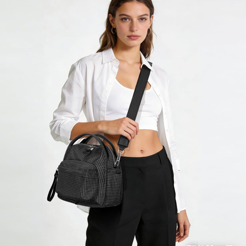 CATSEA Women's Elegant Solid Color Shoulder Bag Fashionable Zipper Crossbody Bags Soft Top Handle Handbag Purse - Image 2