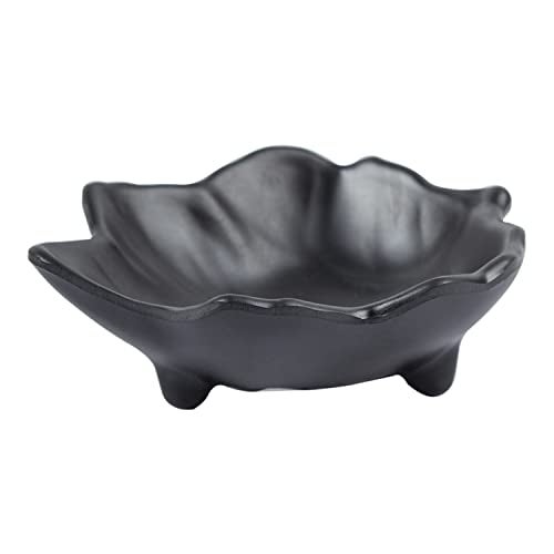 MARKET 99 Market99 Melamine Chutney Dip Bowl Set of 6 - Black Leaf Shape (30ml Each) | Matte Finish Small Serving Bowls for Sauce, Snacks & Dips | Lightweight Bowls for Kitchen & Dining - Image 5