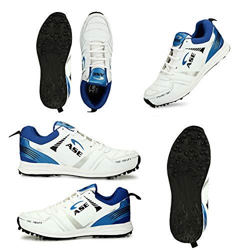 ASE PRO Blue Professional Cricket Shoes for Men 10 UK/IND (CRT006_Blue_10) - Image 1