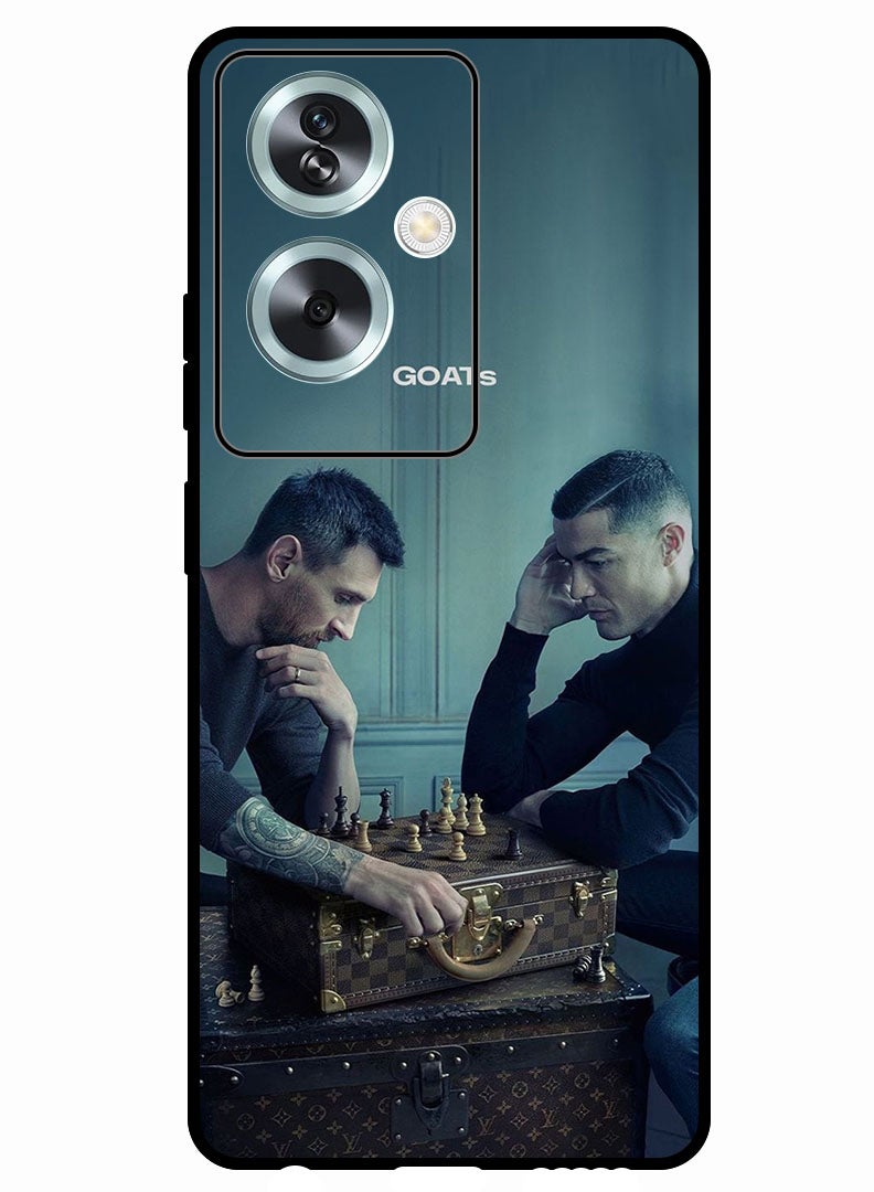 Theodor Protective Case Anti Scratch Shock Proof Bumper Cover For Oppo A79 5G Messi & Ronaldo Chess - Image 1