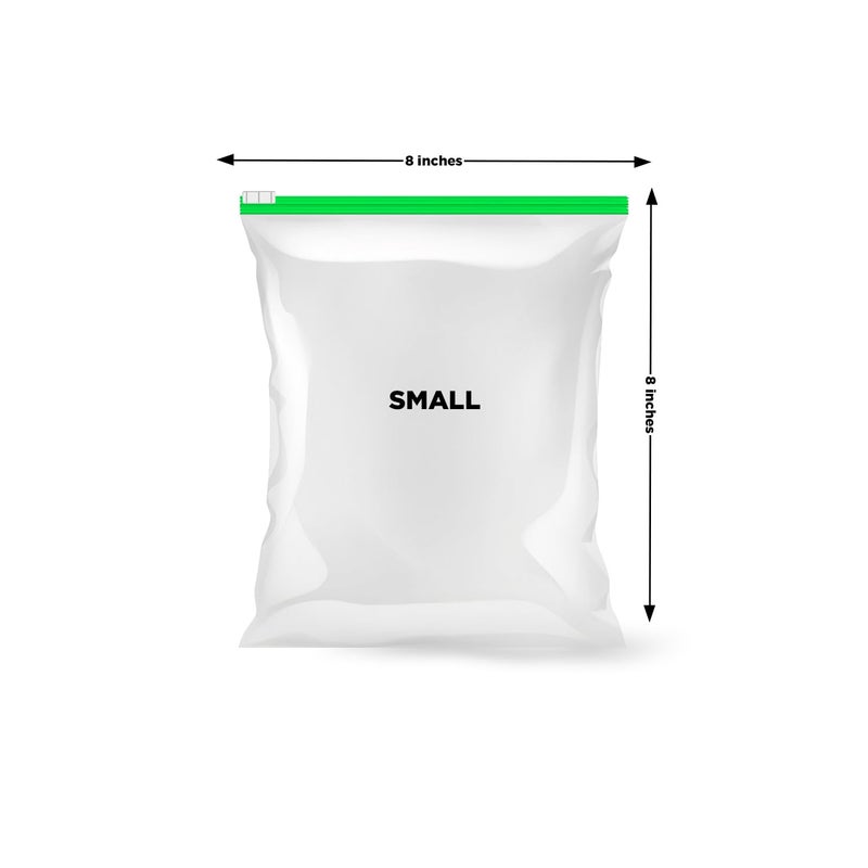 Ezee Reusable Multi-Purpose Slider Bag 8x8 | Zip Lock & Vegetable Storage | Freeze Bag I Pack of 10 - Image 3