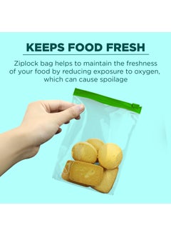 Ezee Ezee Reusable Multi-Purpose Slider Bag 8x8 | Zip Lock & Vegetable Storage | Freeze Bag I Pack of 10  - Image 5