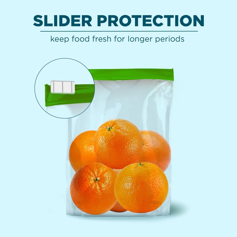 Ezee Reusable Multi-Purpose Slider Bag 8x8 | Zip Lock & Vegetable Storage | Freeze Bag I Pack of 10 - Image 4