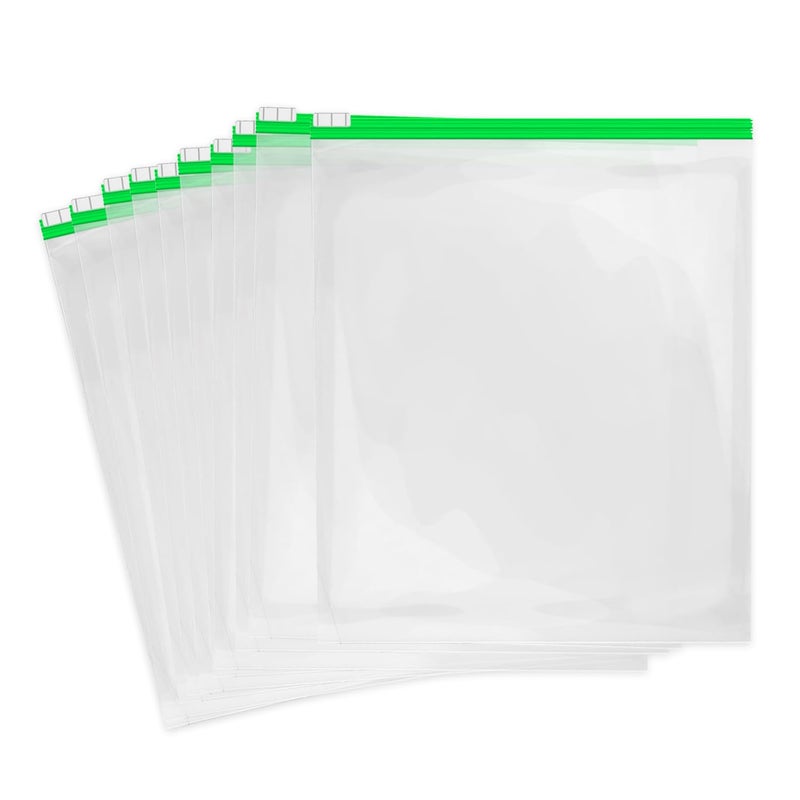 Ezee Reusable Multi-Purpose Slider Bag 8x8 | Zip Lock & Vegetable Storage | Freeze Bag I Pack of 10 - Image 1