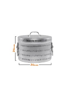 Ayda Pure Aluminium Mandi Biryani Cooking Pot Or Steamer Pot Silver 36cm  - Image 3