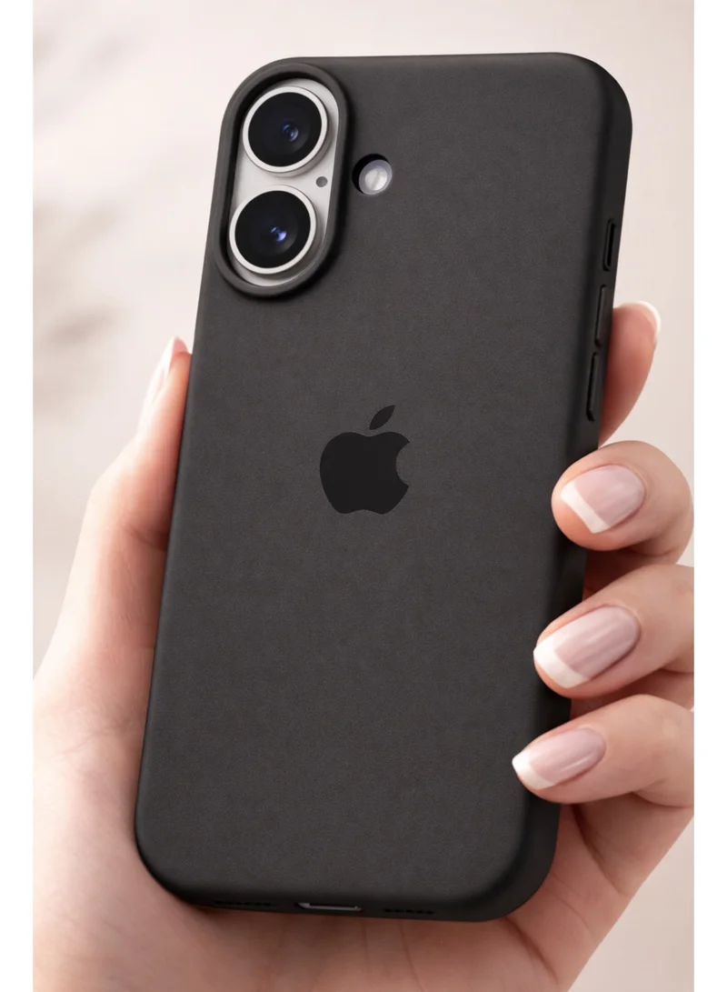 Mobcos Mobcos iPhone 17 Black Logo Premium Silicone Magnetic Wireless Charging Case for iPhone | Silky Soft Touch | Military-Grade Shockproof Protection | Strong Magnetic Compatibility | Luxury Slim Cover