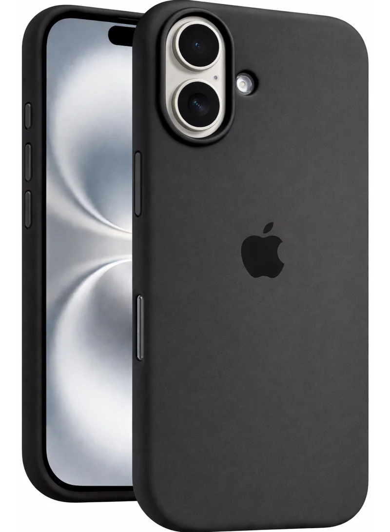 Mobcos Mobcos iPhone 17 Black Logo Premium Silicone Magnetic Wireless Charging Case for iPhone | Silky Soft Touch | Military-Grade Shockproof Protection | Strong Magnetic Compatibility | Luxury Slim Cover