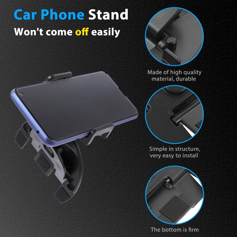 CD Slot Car Phone Holder 360 Degree Rotatable Black Universal Vehicle Mount - Image 5