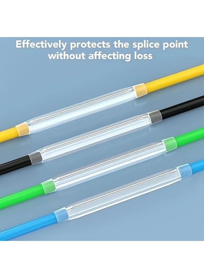 50 قطعة من الأكمام القابلة للانكماش الحراري الشفافة لحام الألياف البصرية المقاومة للتآكل - Image 4