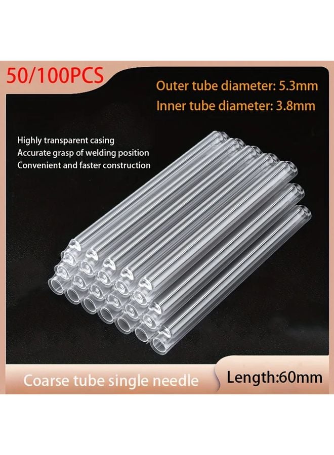 50 قطعة من الأكمام القابلة للانكماش الحراري الشفافة لحام الألياف البصرية المقاومة للتآكل - Image 2