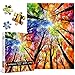 Larkipuzz Tree Puzzle for Adults 1000 Pieces Larkipuzz Colorful Forest Puzzle Rainbow Art Difficult Gradient Plant Sky Theme as Home Decor - Image 4