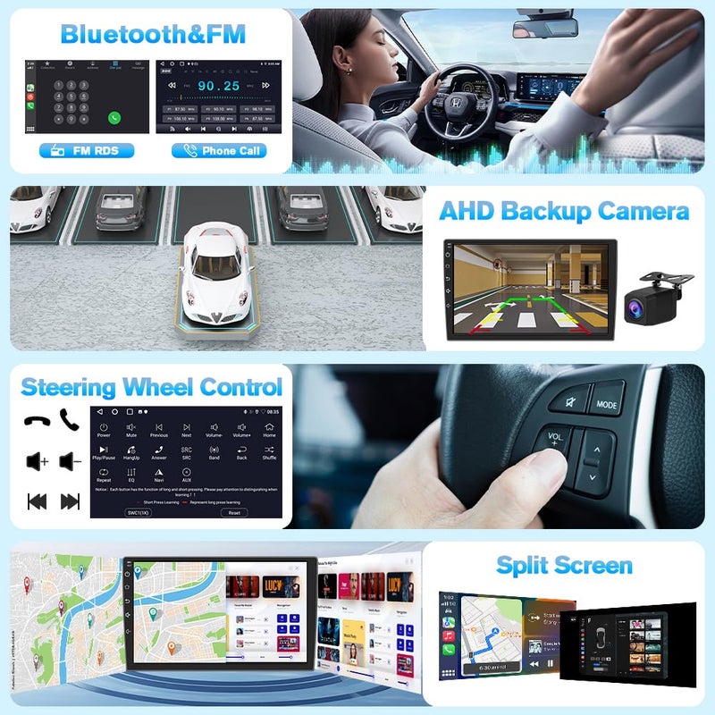 AWESAFE Android 13 2G RAM 32G ROM Car Radio Stereo for Subaru Forester WRX Impreza 2013 2014 2015 with CarPlay Android Auto Bluetooth GPS Backup Camera - Image 5