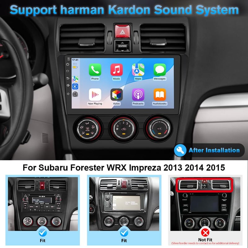 AWESAFE Android 13 2G RAM 32G ROM Car Radio Stereo for Subaru Forester WRX Impreza 2013 2014 2015 with CarPlay Android Auto Bluetooth GPS Backup Camera - Image 2