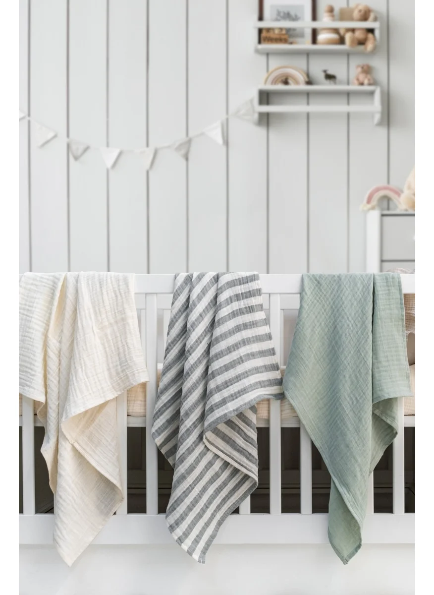 EIFIN Muslin Coverlet Set of 3 Cotton 70X80 cm