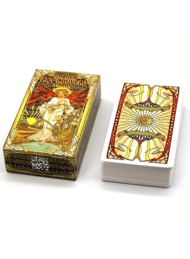 NIBEMINENT The "Art Nouveau style" tarot card game cards with exquisite patterns are highly suitable for divination, paranormal predictions and themed parties. - Image 1