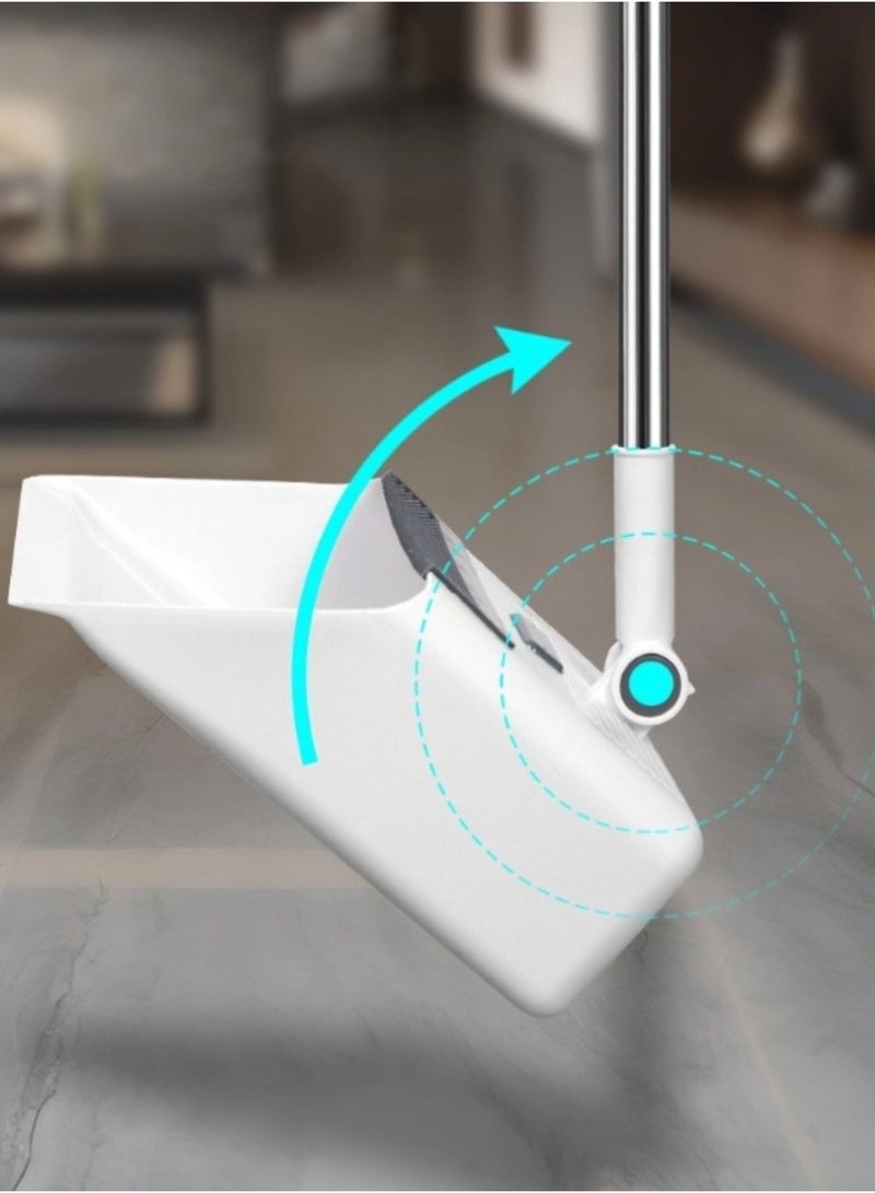 تتضمن مجموعة المكنسة والماعون 4 في 1 فرشاة، ومكنسة، وماعون، وكاشط، وقضيب سميك قابل للفصل، ومجموعة من فرش التنظيف متعددة الوظائف القابلة للفك. - Image 4